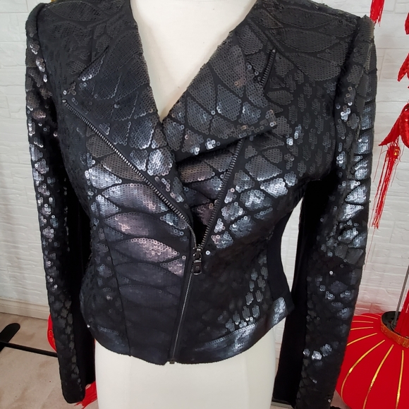 Black Matt sequin jacket - Picture 11 of 12
